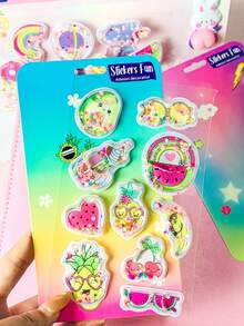 可爱闪亮水晶贴纸。高品质手工编织闪光3D装饰贴纸，手机壳装饰。家居装饰、派对装饰、各种节日礼物、时尚单品。奢华。缝纫。DIY。毕业典礼/开幕式。开幕式礼物。装饰。 - 彩色 - 查看 16