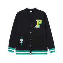 Puma [Oversized] Unisex Loose Fit Sports Jacket V-Neck Knit Cardigan Casual Top 62579801 - Black - View 1