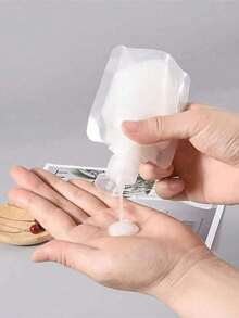 30ml/50ml/100ml 3pcs/5pcs Portable Liquid Cosmetic Packaging Bags, Refillable Shampoo Squeeze Pouch, Reusable Travel Bottles - Multicolor - View 2