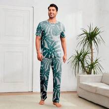 Shendy Vendy Men's Comfortable And Simple Home Loose Pajama Set - 綠色 - 查看 8