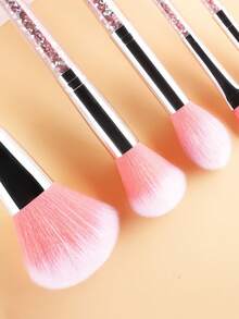 ronshadow 5Pcs Crystal Handle Makeup Brushes + 4Pcs Makeup Sponge & Velvet Puff Set, Premium Soft Synthetic Hair Cosmetic Tools For Foundation, Powder, Eyeshadow - Multicolor - View 7