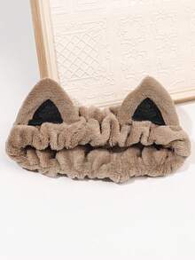 1 chiếc băng đô tai mèo hoạt hình bằng vải nhung màu nâu, băng đô cài tóc, băng đô rửa mặt, băng đô dày, băng đô đen, băng đô hoa, băng đô trang điểm, băng đô kẹp, băng đô mùa đông. - Nhiều màu - Xem 5