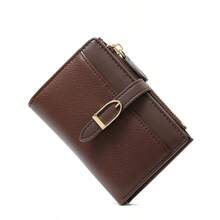 New High-Quality Patchwork Short Elegant Style Women Wallet, High-End Bifold Wallet, Fashionable Minimalist Medium Wallet - Multicolor - View 10