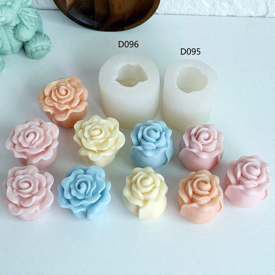 Rose Candle Silicone Mold DIY Rose Bud Mold - Flowers - View 1