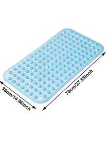 Bathroom Anti-Slip Mat, Shower Room Anti-Slip Mat, Bathtub Anti-Slip Mat, Anti-Slip Pad, Bathtub Anti-Slip Mat, Shower Room Bathroom Anti-Slip Mat With Suction Cups - Blue - View 10