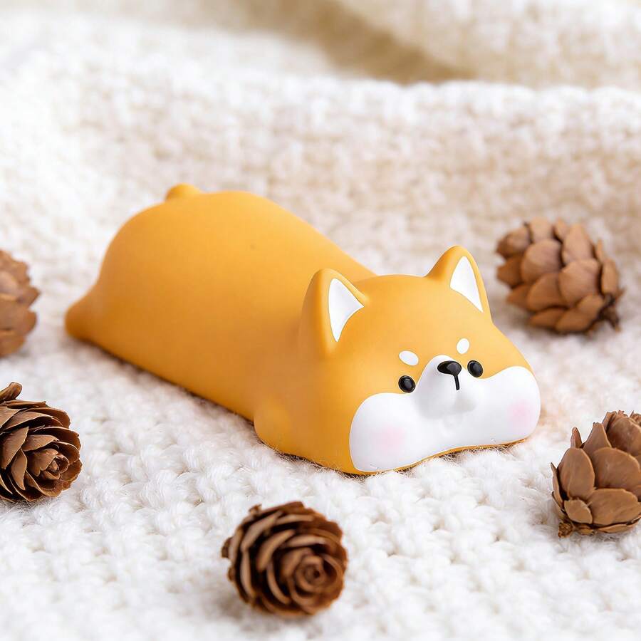 1 pieza Alfombrilla de ratón con reposamuñecas con diseño de perrito lindo, tapete de escritorio de oficina para aliviar la fatiga de la muñeca - Talla única - Ver 1