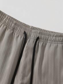 Urban Explorer Men's High-Quality Business Casual Cargo Shorts, Lightweight Breathable Fabric, Multiple Pockets With Drawstring Waist, Versatile For Casual Summer Outings - Khaki - View 8