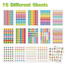 16张/套 儿童奖励贴纸 卡通可爱贴纸 老师鼓励学生在课堂上表扬和鼓励贴纸，是鼓励班级的完美礼物。 - 彩色 - 查看 5