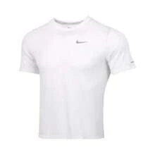 Nike DRI-FIT MILER Training Fitness Crew Neck Pullover Running Short-Sleeve T-Shirt Men's White - White - View 6
