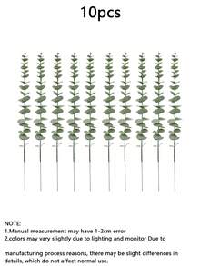 30pcs Artificial Eucalyptus Branches With Green Leaves, Suitable For Wedding Centerpiece Decor, Home Desktop Decoration, Floral Arrangement, DIY Bouquets, Party Decoration, Farmhouse Style Indoor Display, Applicable For Spring & Summer Holidays, Durable Plastic Greenery, Suitable For Vase Arrangement, Wedding Party Home Decor, Reusable, Faux Plant Decor - Multicolor - View 14