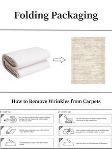 1pc Bohemian Style Brown Area Rug, Washable Non-Slip Faux Wool, 1160g/M² For Living Room Bedroom Kitchen Office Entryway - Brown - View 6