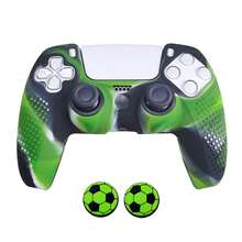 1 Set 5 Controller Cover + 2 Pcs Soccer Pattern Joystick Caps, Camouflage Design, Anti-Slip, Anti-Sweat, Anti-Scratch, Anti-Dust, Enhance Gaming Experience - View 11