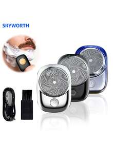 SKYWORTH Máy cạo râu điện mini USB, dao cạo cầm tay mạnh mẽ cho nam nữ, sạc USB-C, chống nước IPX7 dùng khô và ướt, kích thước bỏ túi nhẹ cho du lịch văn phòng công tác - Nhiều màu - Xem 10
