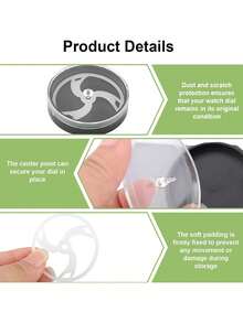 Caja de embalaje de reloj a prueba de polvo, golpes y roturas de plástico negro - multicolor - Ver 5