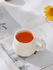 1个创意拉花咖啡杯，个性化手柄办公陶瓷杯，复古家居水杯，浪漫情侣杯，早餐杯，情侣漱口杯，酒店前台水杯，毕业派对杯，饮料杯，礼品 - 彩色 - 查看 1