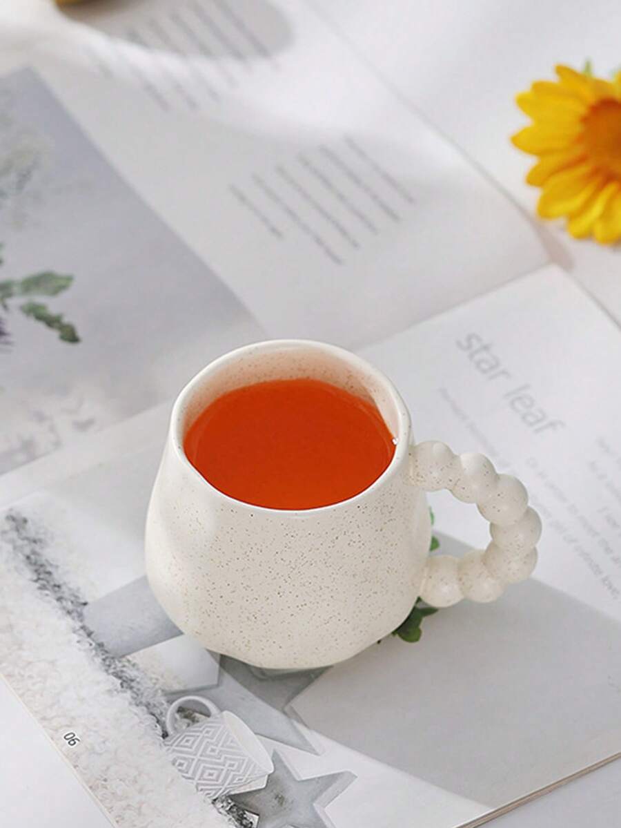 1个创意拉花咖啡杯，个性化手柄办公陶瓷杯，复古家居水杯，浪漫情侣杯，早餐杯，情侣漱口杯，酒店前台水杯，毕业派对杯，饮料杯，礼品 - 彩色 - 查看 1