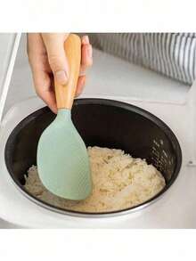 饭勺 不粘立式饭勺 厨房用具 木柄立式饭勺 厨房烹饪用铲 - 查看 3