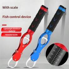 18kg Capacity Heavy Duty Fish Lip Gripper, Stainless Steel Fish Lip Clamp With Spring Rope And Carabiner, Durable Design, Corrosion Resistant, High Quality Metal, Suitable For Outdoor Sports Enthusiasts And Leisure Fishing - Multicolor - View 8