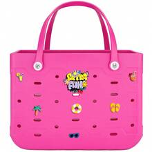 1pc Extra-Large Women's Beach Bag, Available In Multiple Colors, Large-Capacity EVA Stylish Shopping Bag, Shoulder Bag, Handbag, Open Design Multi-Functional Tote Bag - Suitable For Beach, Shopping, Pool, Sports, And Vacation. - 彩色 - 查看 23