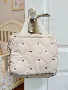 1pc INS Style Embroidered Mommy Bag, Small Handheld & Shoulder Strap Maternity Bag - Multicolor - View 16