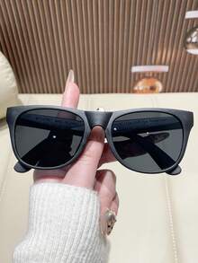 1pc Y2K Retro Driving, Travel, Beach Fashion Glasses, Fashionable Unisex Summer Accessory - Black - View 1