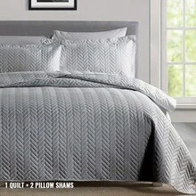 2/3pcs Bedding Set (1*Duvet Cover + 1/2*Pillowcase Without Filler) Floral Pattern Duvet Cover Quilt Plaid Patchwork Lightweight Reversible Home Bedding Set - Gray Wheat Ears - View 15