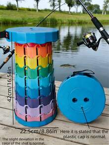 1 pezzo Sgabello pieghevole regolabile, sedia portatile con altezza regolabile per escursionismo, campeggio, pesca & attesa in uso interno ed esterno multiuso, regalo perfetto per le vacanze - multicolore - Visualizzare 10