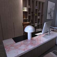 1卷粉色大理石纹自粘壁纸，可移除防水耐热PVC乙烯基接触纸，适用于厨房、客厅、浴室、卧室、办公室、家具翻新 - 粉紅色 - 查看 6