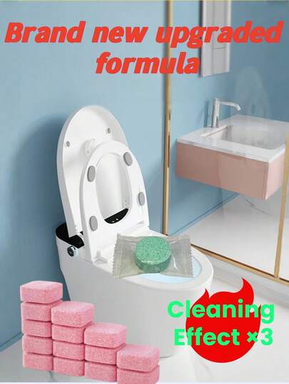 New Toilet Cleaning Solution, One Throw One Brush, Remove Yellow Stains, Custom Shop Version With Triple Cleaning Effect, Bathroom Cleaning Effervescent Tablets, Buy 10 Get 1 Free New Enhanced Toilet Cleaning Blocks, Zero Profit Promotion To Drive , Dirt Cleaning Blocks