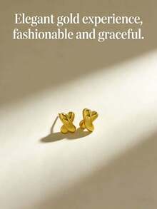 不锈钢镀金耳环，优雅女士耳环，低过敏性，不含镍，哑光耳环，厚款金色女士耳环，时尚宣言几何纹理轻盈防过敏耳环，复古珠宝舞会礼物，女士耳环，时尚厚款独特吊坠耳环，女士金耳环套装，精致金吊坠耳环，防过敏耳环，时尚珠宝，女士礼物，派对礼物 - 彩色 - 查看 3