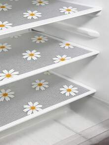 4 piezas de alfombrillas antideslizantes para refrigerador, 30 cm/11.81 in de ancho x 45 cm/17.72 in de largo, impermeables, a prueba de aceite, lavables, fáciles de limpiar - adecuadas para estantes, rejillas de vidrio, armarios, cajones y refrigeradores - Multicolor - Ver 14