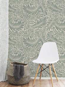 William Morris Style Removable Wallpaper, Self-Adhesive Peel And Stick Wallpaper, Green Feather Grass - C - View 4