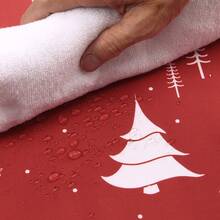 Rectangular Waterproof Christmas Tablecloth - Deer And Tree Design - Durable Polyester - Perfect For Parties, Home And Outdoors - Festive Table Decoration - 60x120/60x102 Inches - White 54*79" - View 6