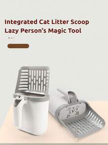 4 Rolls Garbage Bags, 2pcs Set (Combo: 1pc Litter Scoop + 1 Roll Garbage Bags), Litter Scoop With Garbage Bag Holder, Plastic Litter Box Cleaning Tool, Suitable For All Cat Breeds, Pet Supplies - Multicolor - View 9