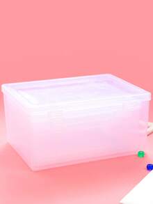 1pc Multi-Functional Transparent Plastic Box - Various Sizes, For Organizing Beads, Crafts, Diamond Painting, Earphones, Cables, Chargers, Small Office Desktop Storage - Clear - View 7