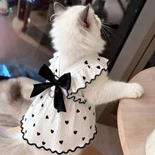 Cute Cherry Print Ruffled Dog Dress With Harness Ring - Summer Sleeveless Pet Apparel For Small Dogs & Cats - Multicolor - View 8