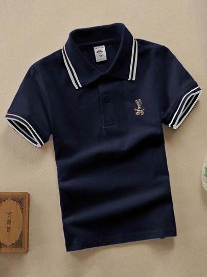 Boy's Polo Shirts Children Kids Golf T Shirt Short Sleeve Casual Top For Daily And Outdoor Wear