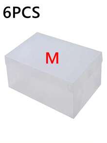 1/6pcs Transparent Plastic Shoe Boxes With Lids - Multipurpose, Waterproof, Stackable - Suitable For Dorm And Home Use - View 13