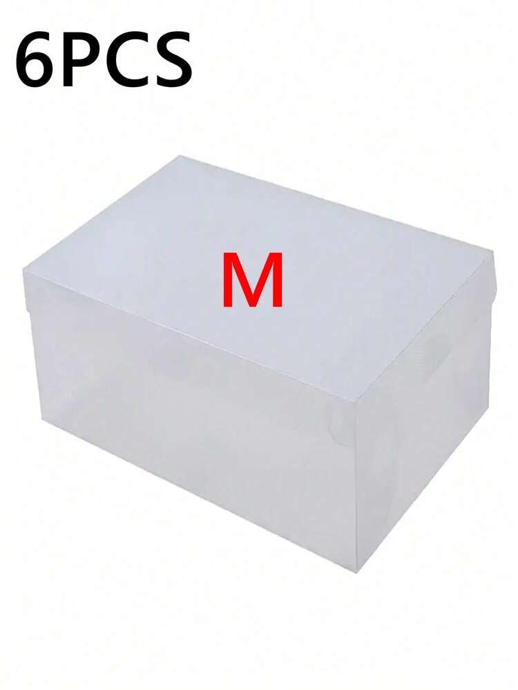 1/6pcs Transparent Plastic Shoe Boxes With Lids - Multipurpose, Waterproof, Stackable - Suitable For Dorm And Home Use - View 13