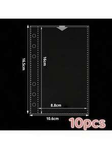 A6/A7 Single-Hole Transparent Notebooks, Pink Binder Stickers Notebooks, Sticker Notebooks, Photo Card Organizers, Dual-Button Soft Leather Transparent Covers For Notebooks, Handmade DIY Diaries, Albums, Stickers, Notebooks, Planners, Student Stationery, Office Supplies - Sets - View 15