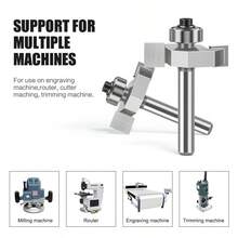 2-In-1 Ball Bearing T-Slot Router Bit, Wood Milling Cutter, Groove Cutting Knife, Chamfer Knife, Pull Handle Knife - Ball Bearing T-blade - View 1