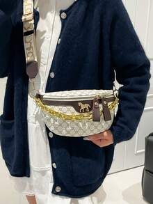 2026 New Fashion High-Quality Chain Chest Bag, Waist Bag, Unique Shoulder Strap Crossbody Bag For Women - White - View 3