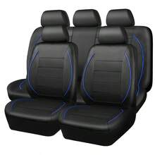 9pcs/4pcs Set Universal Leather Car Seat Covers With Airbag Compatibility, Zipper Design And Openings, Suitable For SUV And Truck - Style a - View 14