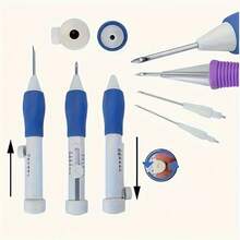Bộ dụng cụ thêu chữ thập DIY bao gồm kim thêu, bút đan bỏ túi, dụng cụ may vá, kim đục lỗ, bút thêu ma thuật, dụng cụ đan may DIY, giấy in mẫu, vải thêu, chỉ, kim và hướng dẫn sử dụng. - Thẻ - Xem 3