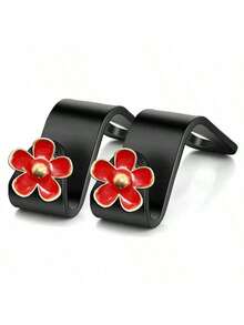 4pcs/2pcs Flower Car Seat Back Hooks, Car Rear Seat Storage Hooks, Decorative Practical Car Accessories - S Hook - View 6