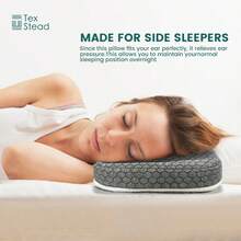1pc Decorable Ear Piercing Pillow For Side Sleepers, Pillow With An Ear Hole For CNH , O-Shaped Side Sleeping Pillow, Ear Guard Pillow - White - View 2