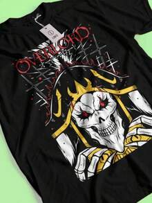 Overlord-Shirt Ainz Ooal Gown Shirt Albedo Shalltear Bloodfallen Tshirt Anime - 黑色 - 查看 5