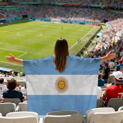 FIFA FIFA 1pc 2026 World Cup Flag Cloak For USA, Canada, Mexico Fans, Foldable & Portable Design, Atmosphere-Creating & Photo-Friendly For Parties