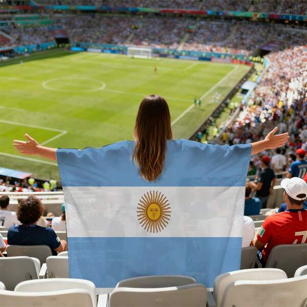 FIFA FIFA 1pc 2026 World Cup Flag Cloak For USA, Canada, Mexico Fans, Foldable & Portable Design, Atmosphere-Creating & Photo-Friendly For Parties