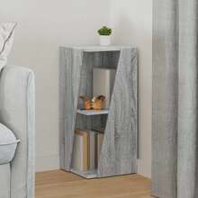 Side Shelf Grey 33 X 32 X 70.5 Cm Engineered Wood - Grey - View 1
